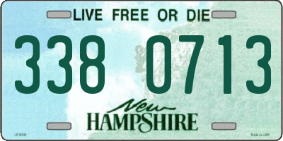 NH license plate 3380713