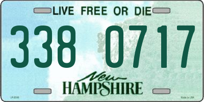 NH license plate 3380717