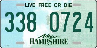 NH license plate 3380724