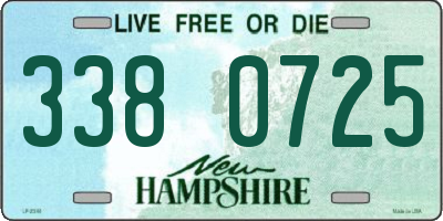 NH license plate 3380725