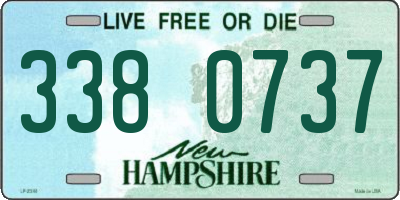 NH license plate 3380737