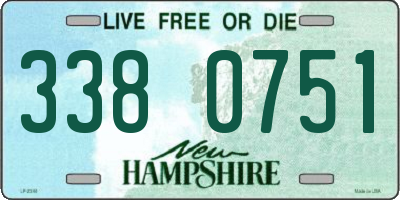 NH license plate 3380751