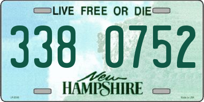 NH license plate 3380752