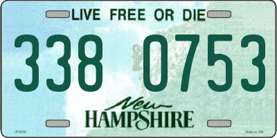 NH license plate 3380753