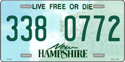 NH license plate 3380772