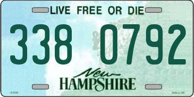 NH license plate 3380792