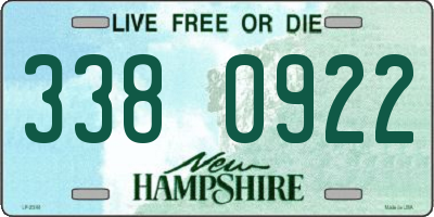 NH license plate 3380922
