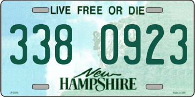 NH license plate 3380923