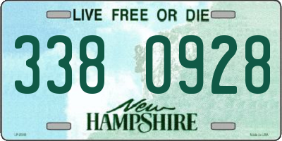 NH license plate 3380928