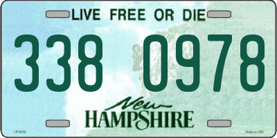 NH license plate 3380978