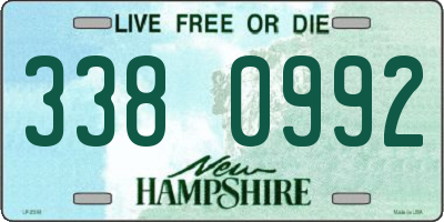 NH license plate 3380992