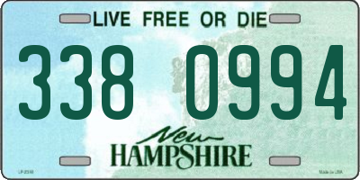 NH license plate 3380994