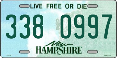 NH license plate 3380997