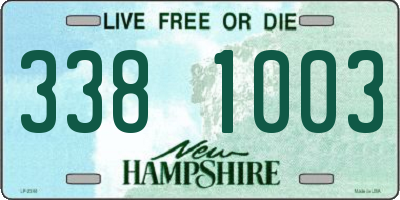 NH license plate 3381003