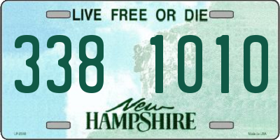 NH license plate 3381010