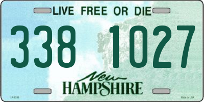NH license plate 3381027