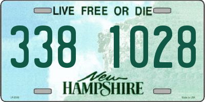NH license plate 3381028