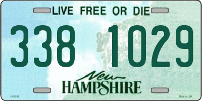 NH license plate 3381029