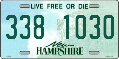 NH license plate 3381030