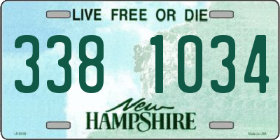 NH license plate 3381034