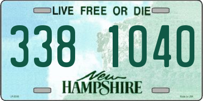NH license plate 3381040