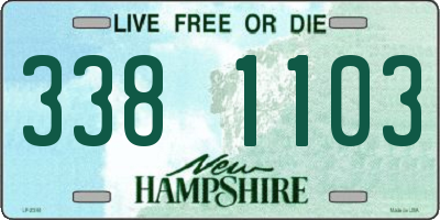 NH license plate 3381103