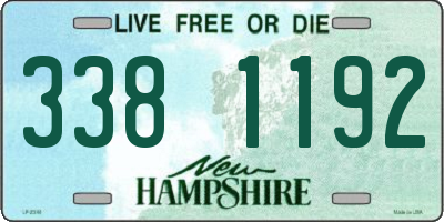 NH license plate 3381192