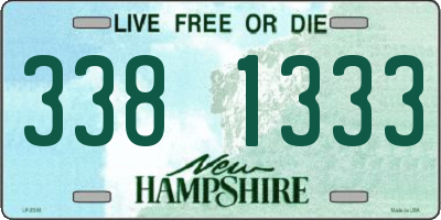 NH license plate 3381333