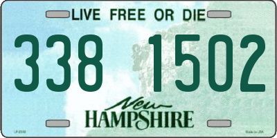 NH license plate 3381502