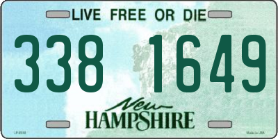 NH license plate 3381649
