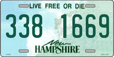 NH license plate 3381669