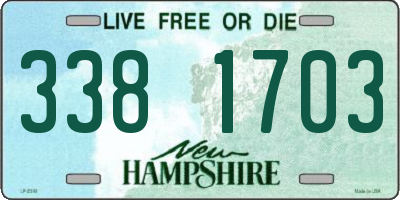 NH license plate 3381703