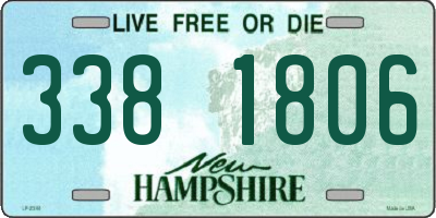 NH license plate 3381806