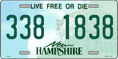 NH license plate 3381838