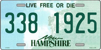 NH license plate 3381925