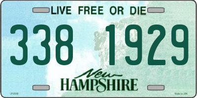 NH license plate 3381929