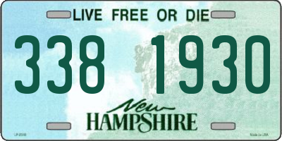 NH license plate 3381930