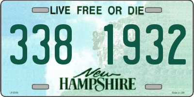 NH license plate 3381932