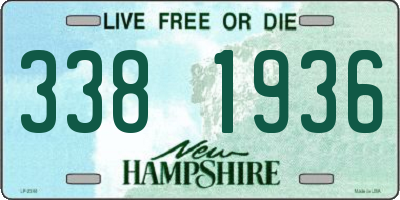 NH license plate 3381936
