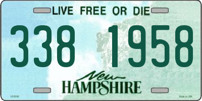 NH license plate 3381958