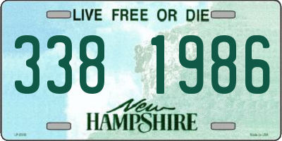 NH license plate 3381986