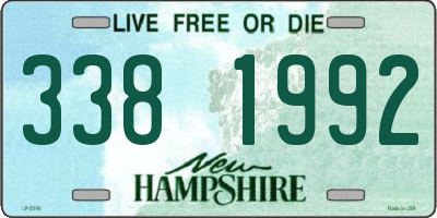 NH license plate 3381992