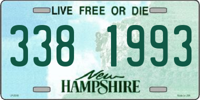 NH license plate 3381993