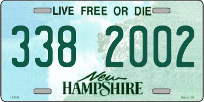 NH license plate 3382002