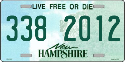 NH license plate 3382012