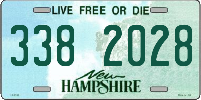 NH license plate 3382028