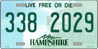 NH license plate 3382029