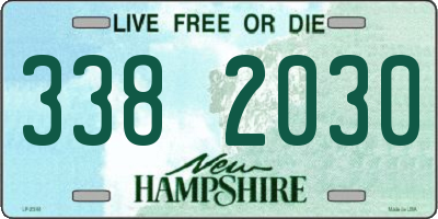NH license plate 3382030