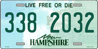 NH license plate 3382032
