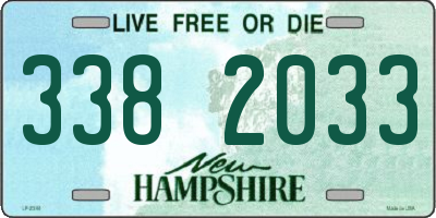 NH license plate 3382033